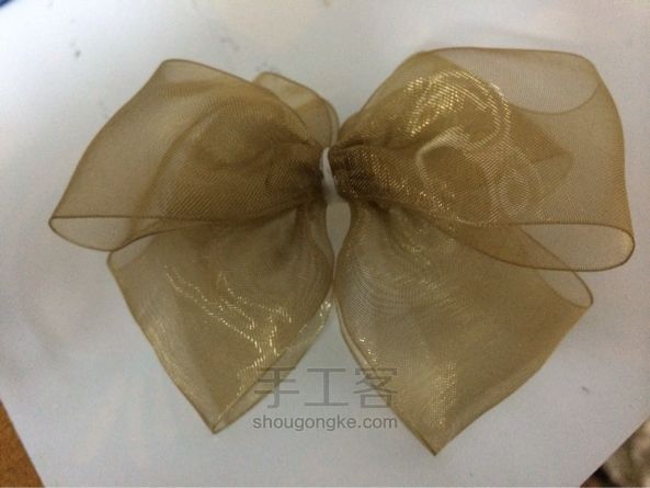 典雅丝带蝴蝶发夹  DIY 手工制作教程 第2步