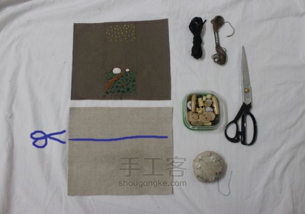 一学就会的手缝笔袋 DIY手工制作教程 第1步