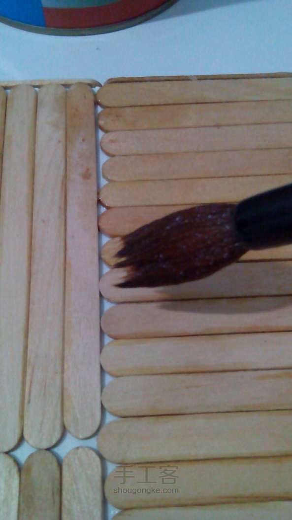 雪糕棍打造完美小茶盘  DIY手工制作教程 第10步