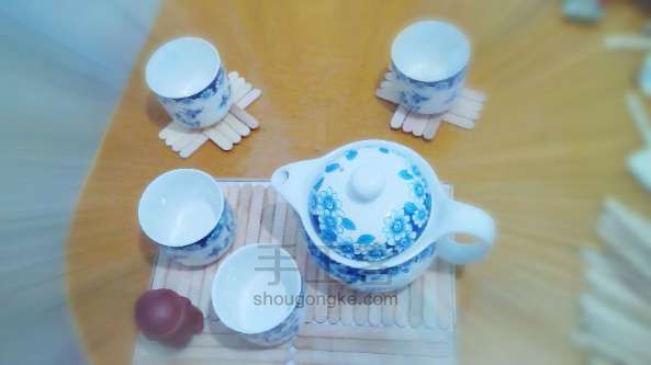 雪糕棍打造完美小茶盘  DIY手工制作教程 第14步