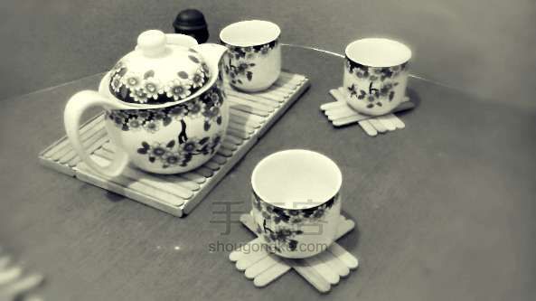 雪糕棍打造完美小茶盘  DIY手工制作教程 第15步