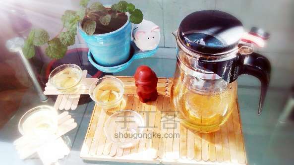 雪糕棍打造完美小茶盘  DIY手工制作教程 第17步
