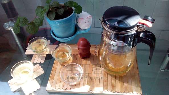 雪糕棍打造完美小茶盘  DIY手工制作教程 第19步