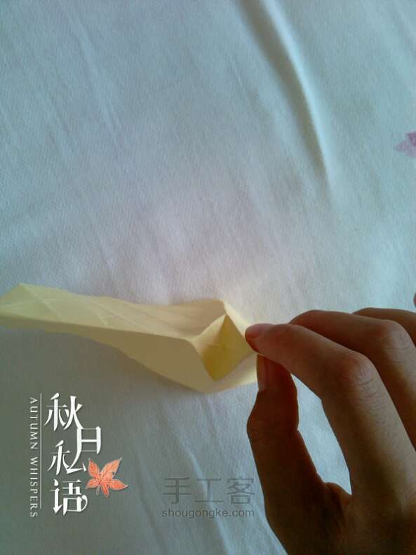 川崎玫瑰~萌萌哒~超简单的玫瑰~ 折纸教程 第8步