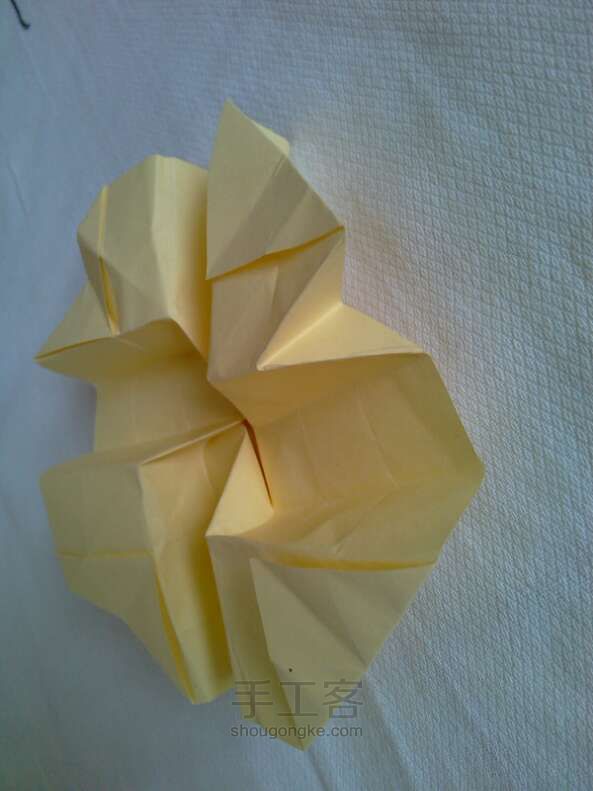 川崎玫瑰~萌萌哒~超简单的玫瑰~ 折纸教程 第17步