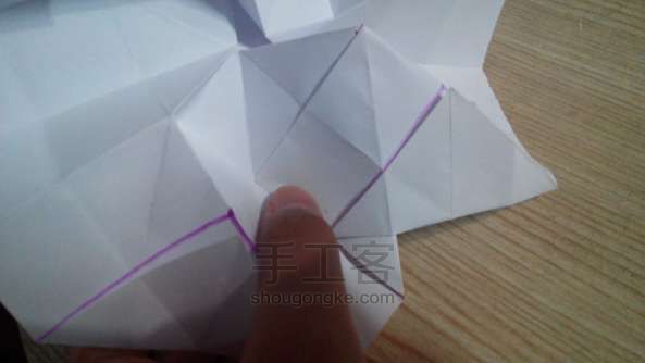 川崎玫瑰折法，看了以后包你学会哦～ 折纸教程 第43步