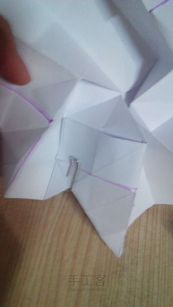 川崎玫瑰折法，看了以后包你学会哦～ 折纸教程 第45步