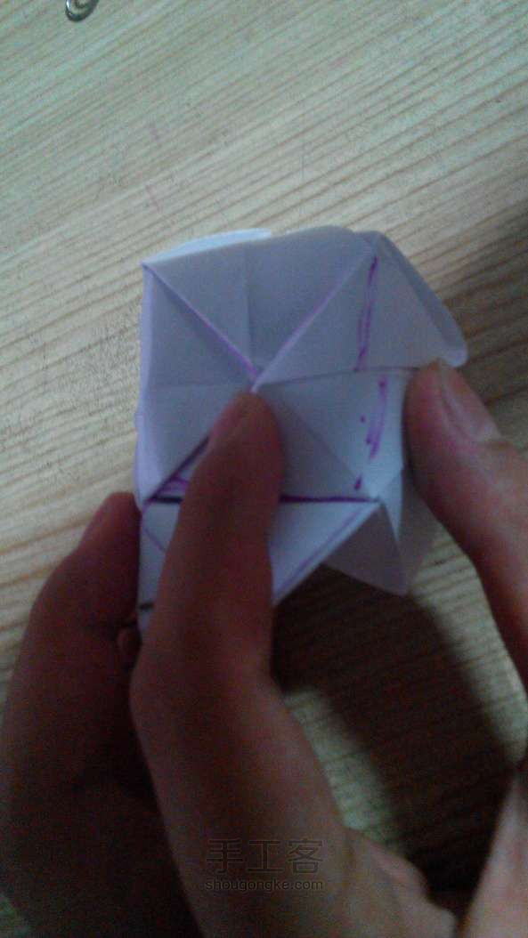 川崎玫瑰折法，看了以后包你学会哦～ 折纸教程 第78步