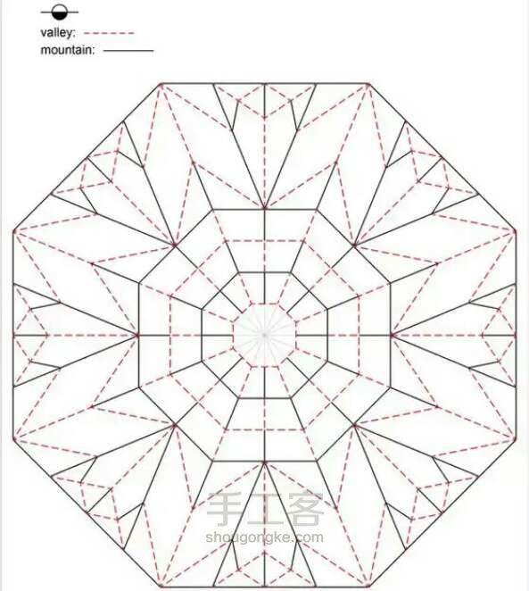 八瓣花教程--【二】 折纸教程 第26步