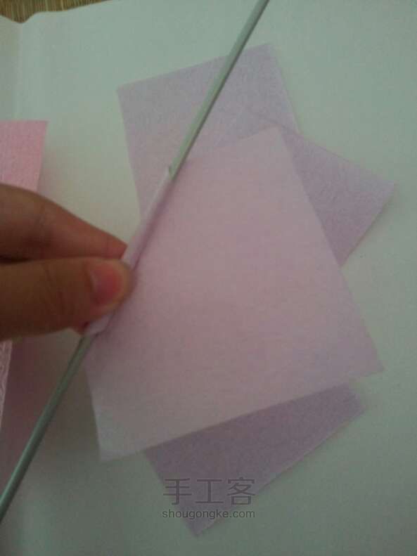 简单玫瑰  折纸方法 第3步