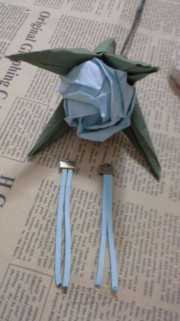 森女蕾丝手链(蓝色哒~) DIY手工制作教程 第3步