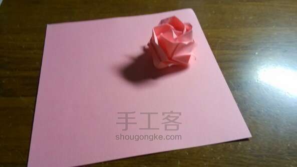 彩色玫瑰 折纸方法 第3步