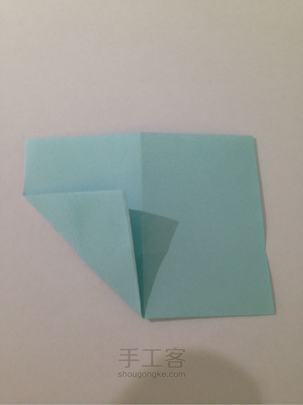 心形书签及平面四叶草折纸  折纸方法 第6步