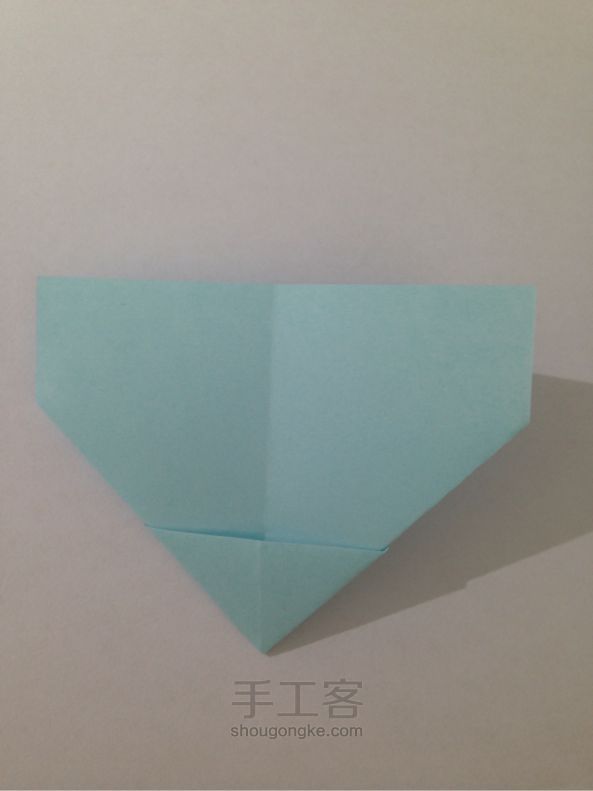 心形书签及平面四叶草折纸  折纸方法 第8步