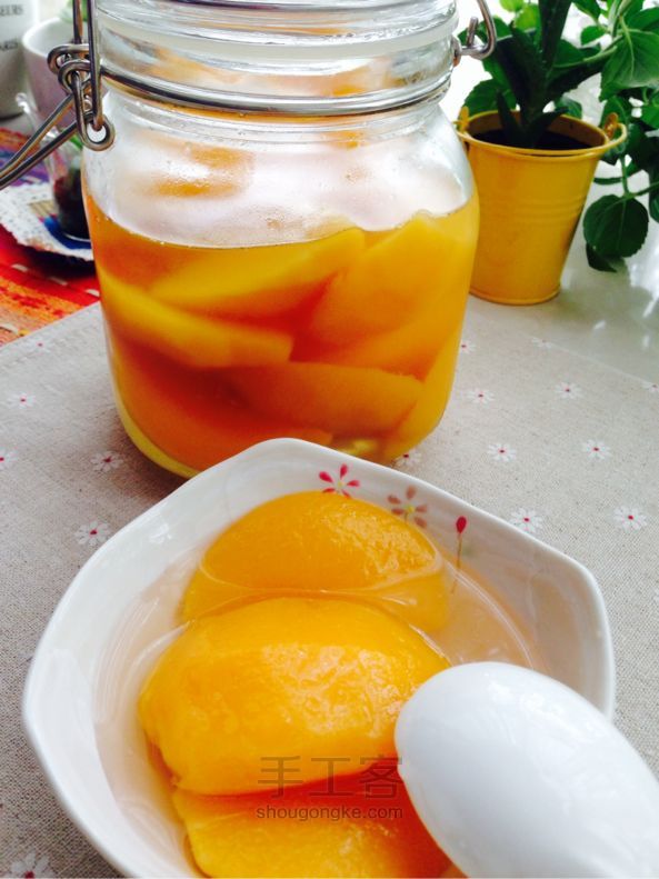 无添加的糖水黄桃  美食教程 第4步