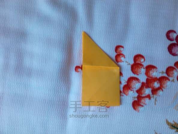 纸折千纸鹤教程，萌萌哒~~ 折纸教程 第4步