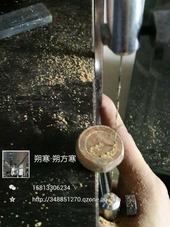 指间年轮-绿檀嵌金绞蜜偏十字纹男款戒指 DIY手工制作教程 第2步