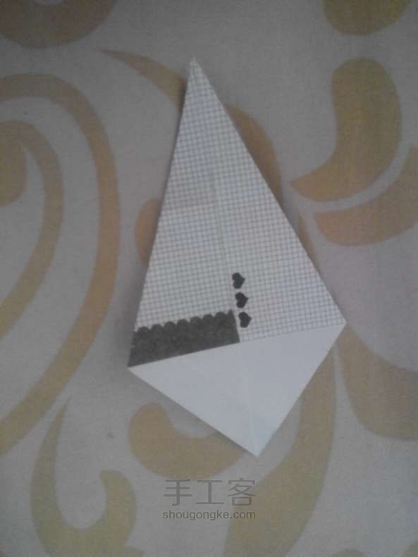 千纸鹤  折纸教程 第4步
