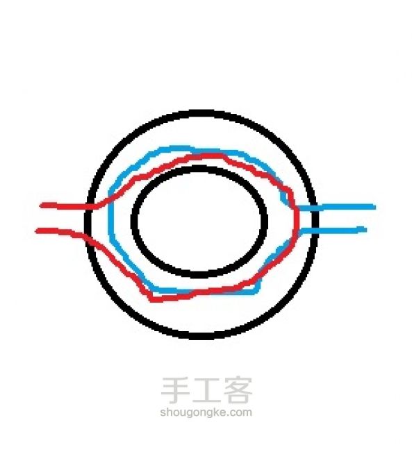 抽绳包制作详解 旧物改造 第7步