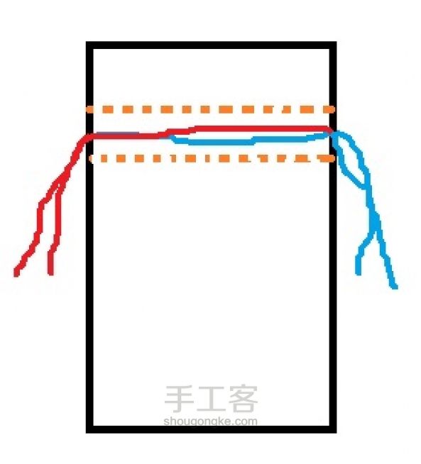 抽绳包制作详解 旧物改造 第10步