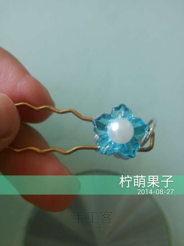 双面樱花流苏簪 DIY手工制作教程 第5步