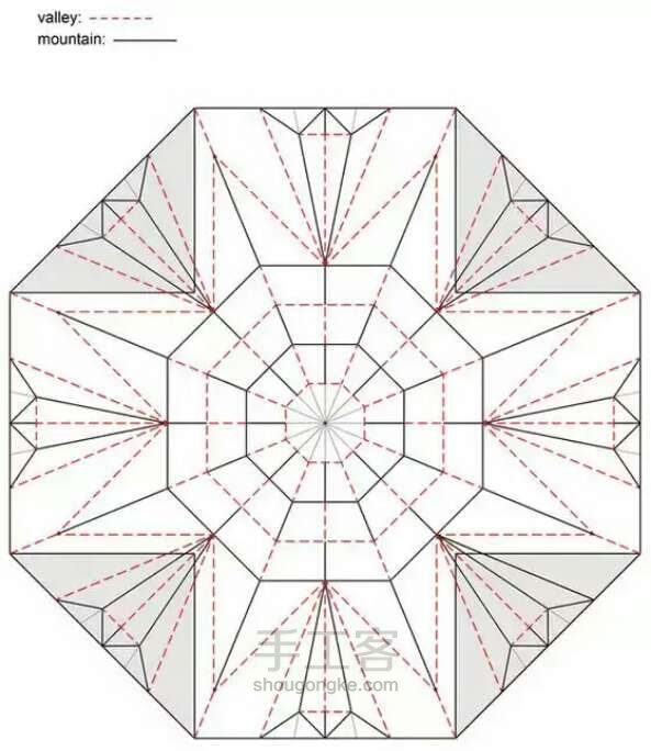 八瓣花教程--【四】 折纸方法 第29步