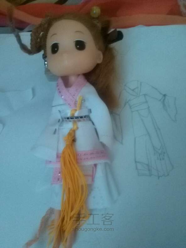 芭比娃娃diy手工制作衣服 第4步