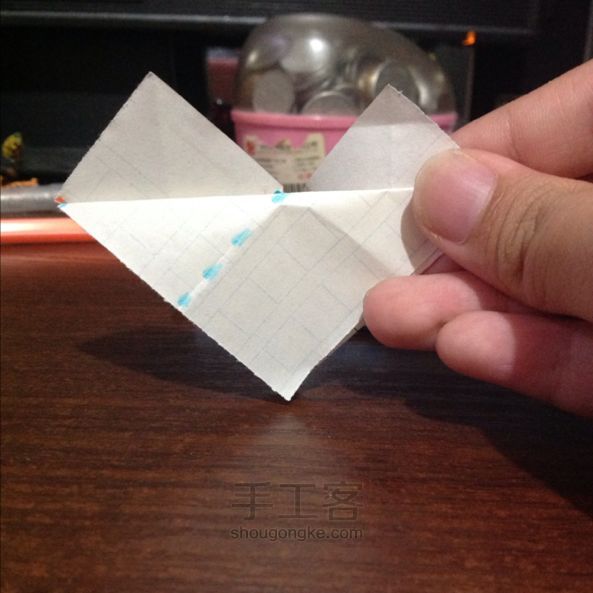 折心形（不一样的方法） 折纸方法 第6步