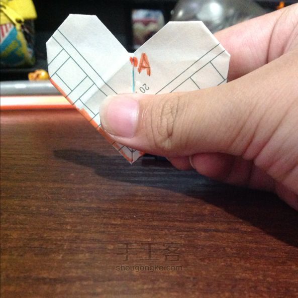 折心形（不一样的方法） 折纸方法 第7步