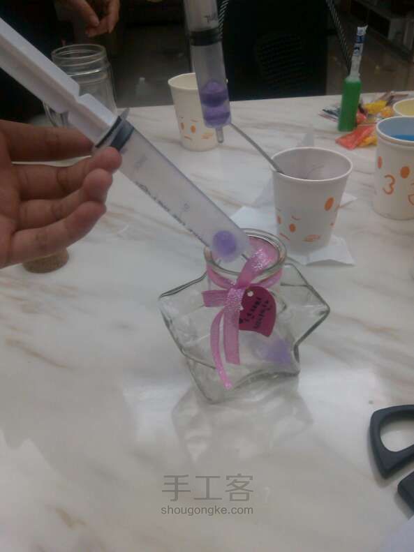 教你做美腻*^_^*的彩虹水晶瓶～彩虹水晶瓶教程。DIY手工制作教程 第4步