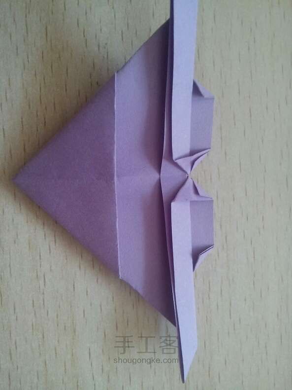 一箭穿心折法  折纸方法 第13步