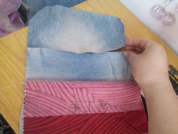 开学了，送给女儿的笔袋  布艺手工制作方法 第3步