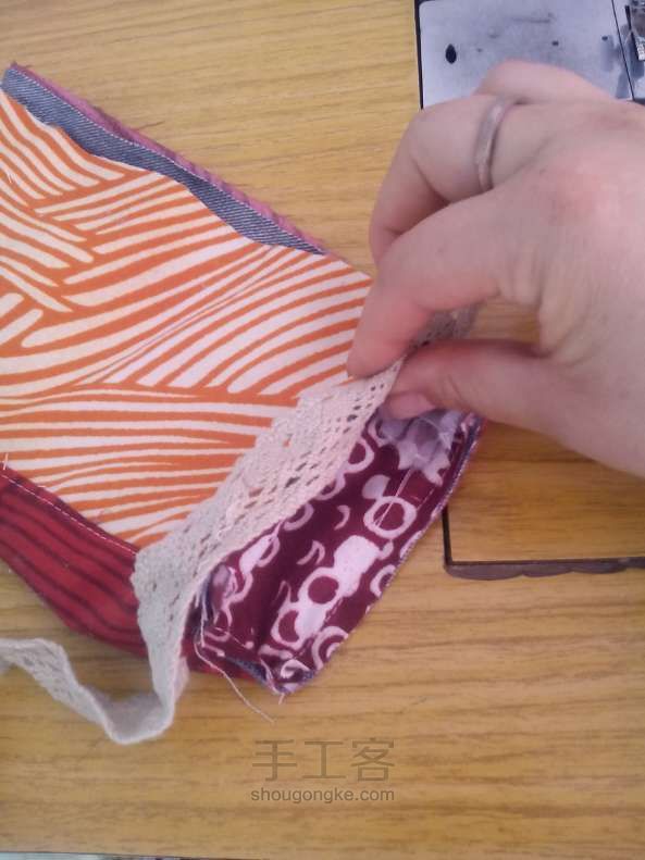 开学了，送给女儿的笔袋  布艺手工制作方法 第7步