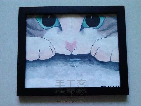 水彩萌猫