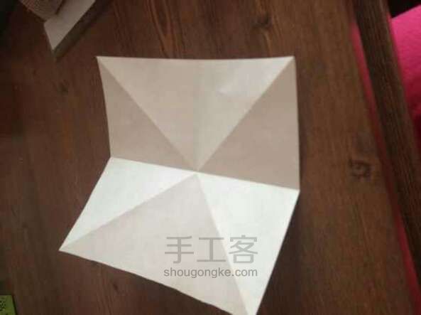 纸制骷髅手折纸方法 第4步