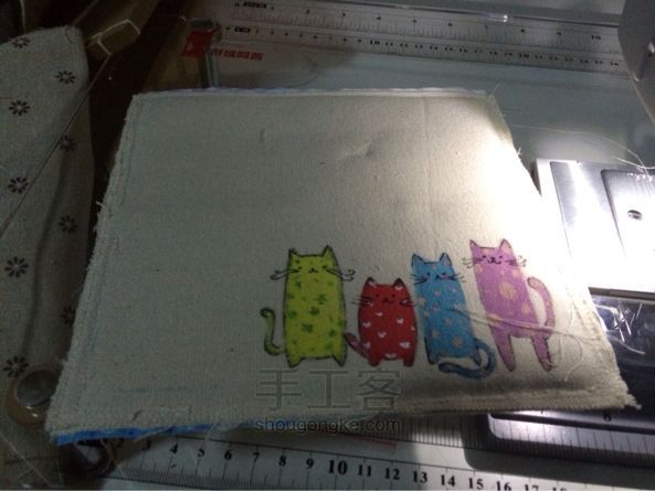 手作帆布萌萌的钱包 布艺DIY手工制作教程 第13步