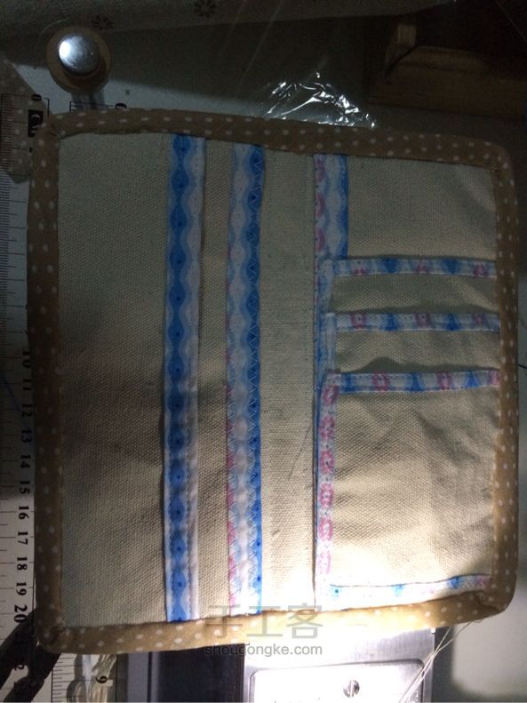 手作帆布萌萌的钱包 布艺DIY手工制作教程 第16步