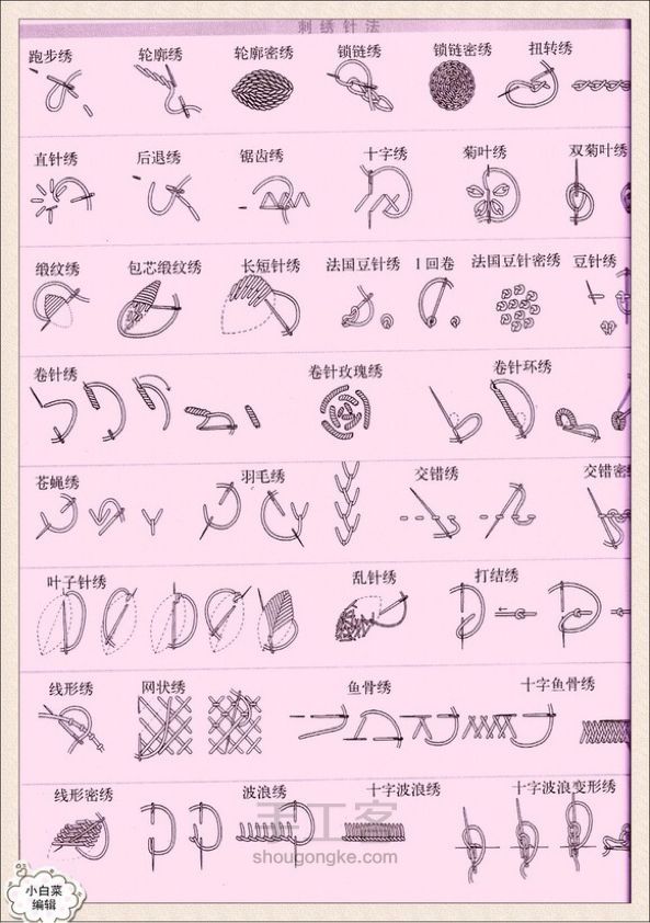 转来的~刺绣针法 第13步