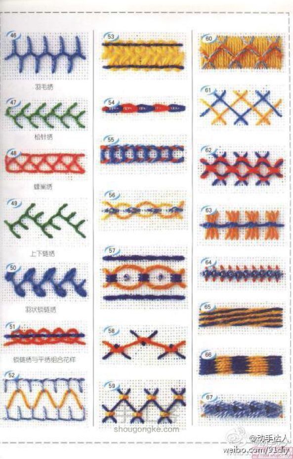 转来的~刺绣针法 第17步