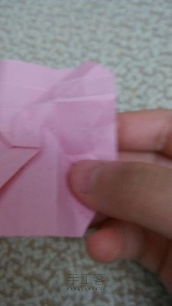 川崎玫瑰折纸方法 第24步