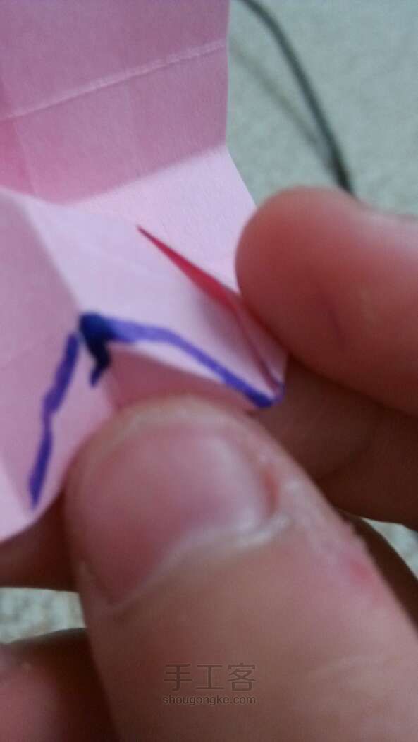 川崎玫瑰折纸方法 第25步