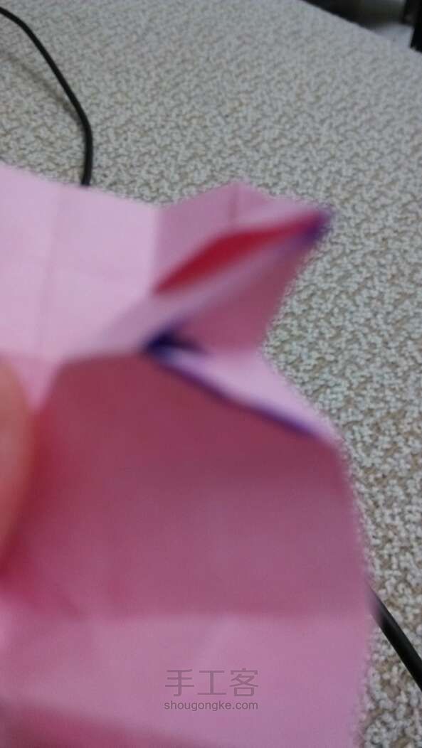 川崎玫瑰折纸方法 第26步