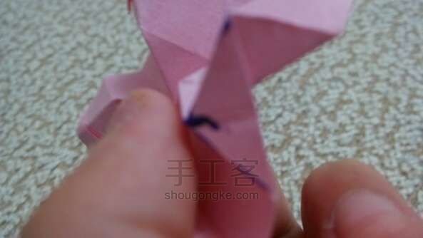 川崎玫瑰折纸方法 第28步