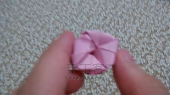 川崎玫瑰折纸方法 第37步