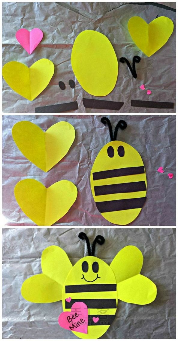 【蜜蜂折纸】超级简单又可爱的小蜜蜂折纸手工 第1步