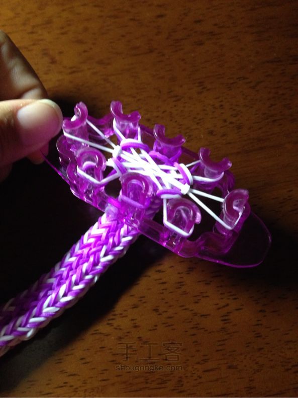 紫谜天蝎手镯 彩虹织机 第18步