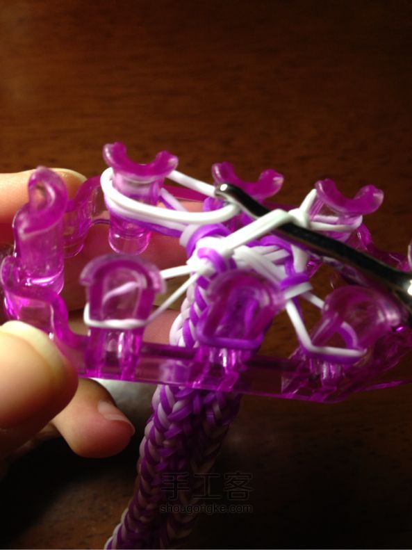 紫谜天蝎手镯 彩虹织机 第29步