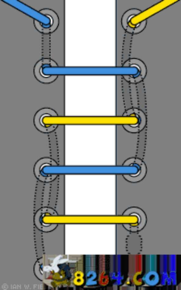 各种鞋带的绑法 第5步