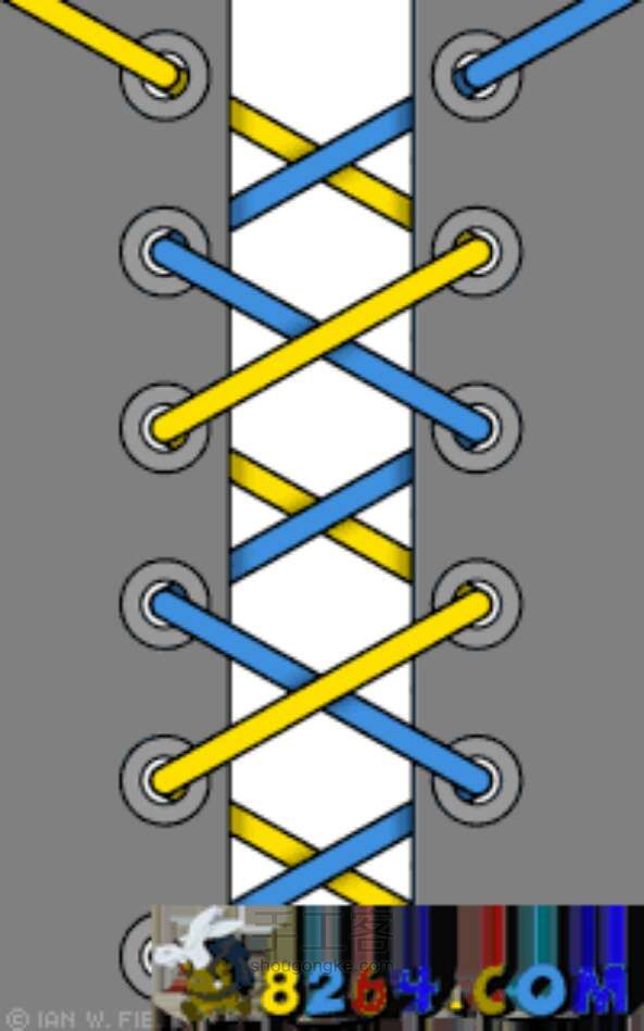 各种鞋带的绑法 第10步