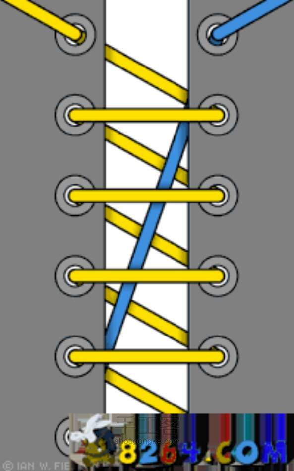 各种鞋带的绑法 第11步